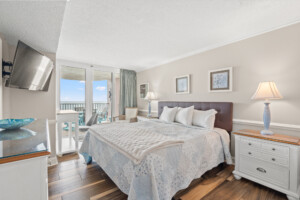 Palms Resort 1202 - Main Bedroom with King Bed and Oceanfront Views